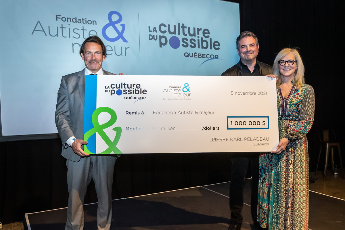 Québecor fait un don de 1 million de dollars à la Fondation Autiste & majeur